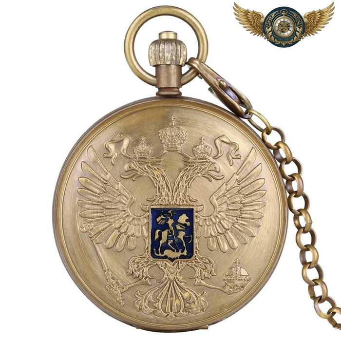 L'Aigle Impérial - Montre Gousset Double Chasseur Mécanique - Vue 1 - Gousset-heritage