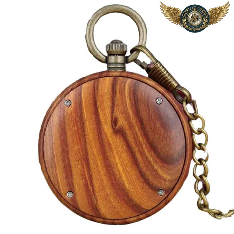 L'Aigle Libre - Montre Gousset en Bois Précieux Mouvement Quartz - Vue 3 - Gousset-heritage