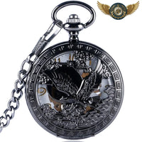 L'Aigle Noir - Montre Gousset Mécanique Chasseur Gravé 3D - Gousset-heritage