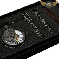 L'Aigle Noir | Montre Gousset Demi-Chasseur Squelette Manuel - Gousset-heritage