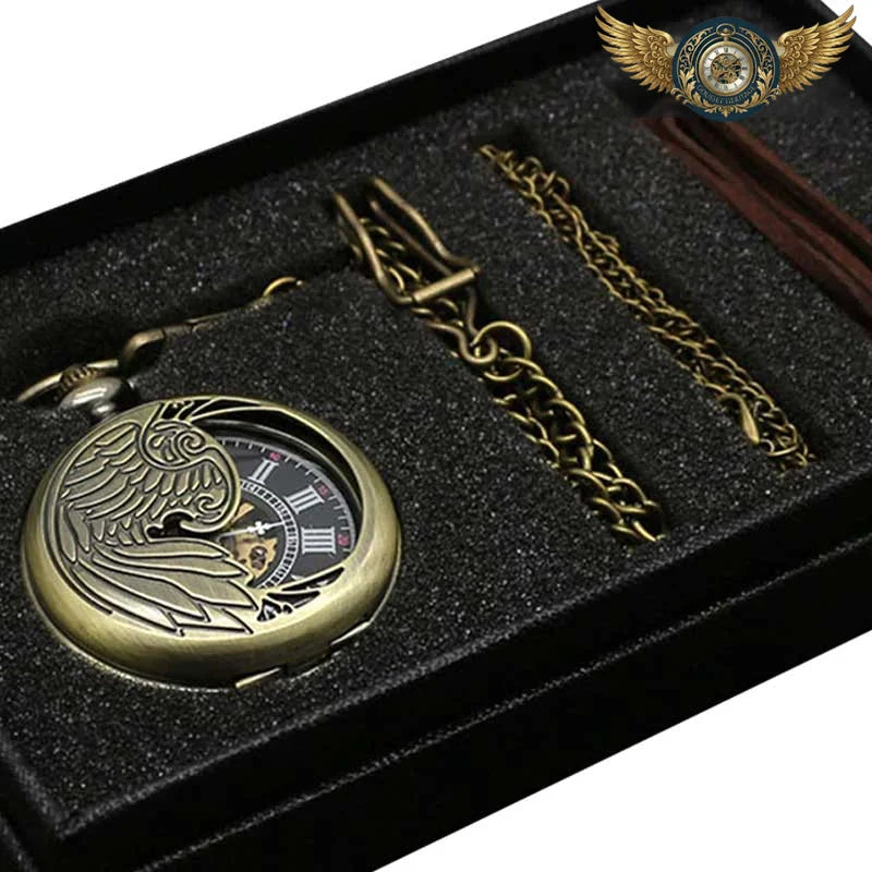 L'Aigle Noir | Montre Gousset Demi-Chasseur Squelette Manuel
