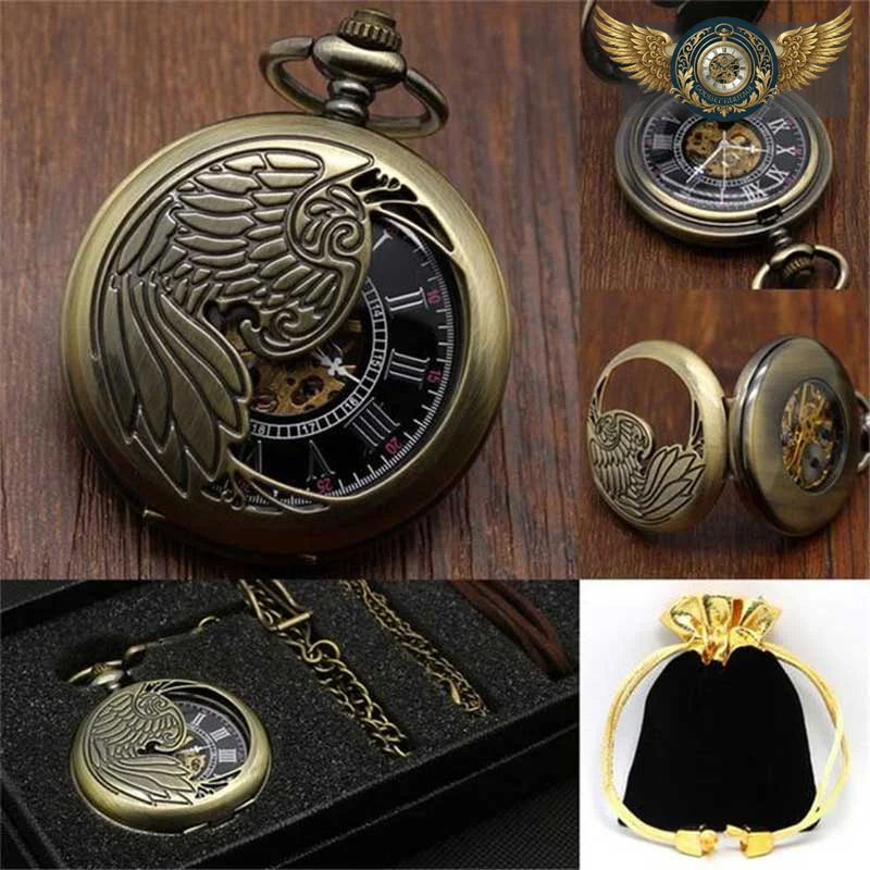L'Aigle Noir | Montre Gousset Demi-Chasseur Squelette Manuel - Vue 4 - Gousset-heritage