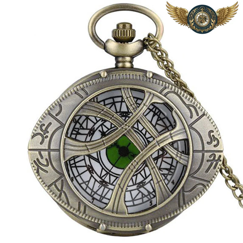 L'Alchimiste - Montre Gousset Bronze Quartz Demi-Chasseur Ajouré - Vue 4 - Gousset-heritage