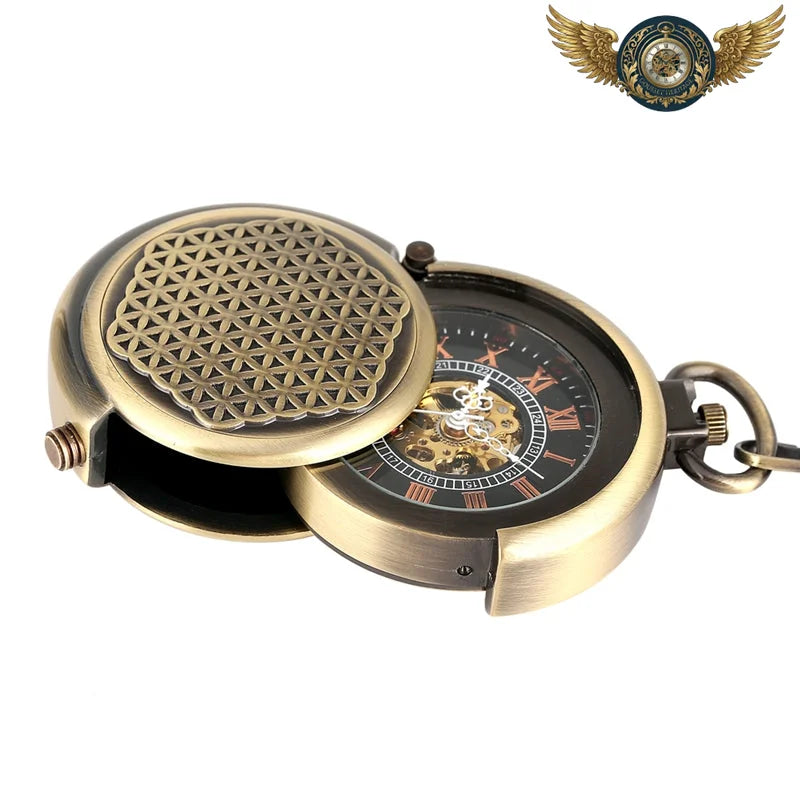 L'Alchimiste - Montre Gousset Mécanique Chasseur Bronze Antique - Vue 5 - Gousset-heritage