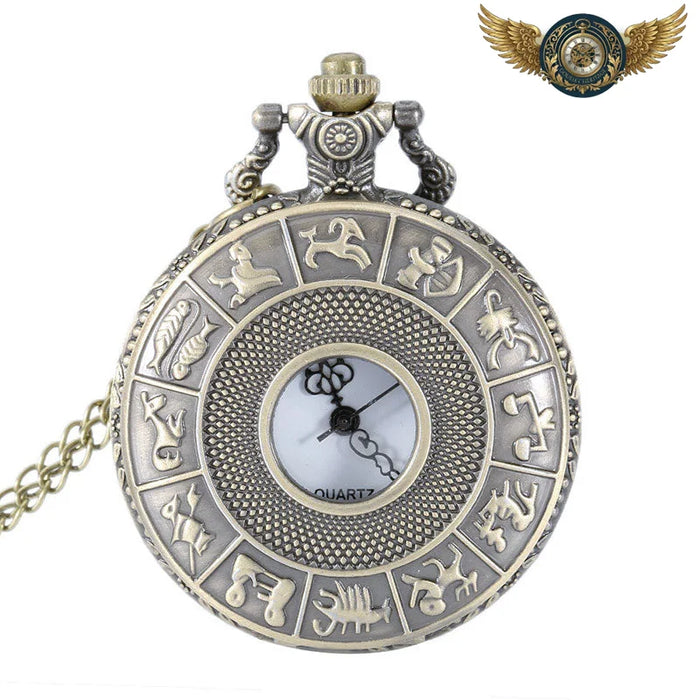 L'Alchimiste - Montre Gousset Zodiaque Bronze Antique - Vue 1 - Gousset-heritage