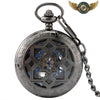 L'Alchimiste – Montre de Poche Squelette Gunmetal Chiffres Bleus - Vue 1 - Gousset-heritage