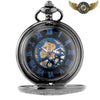 L'Alchimiste – Montre de Poche Squelette Gunmetal Chiffres Bleus - Vue 2 - Gousset-heritage