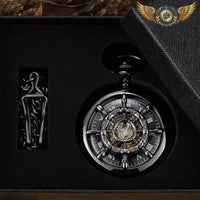 L'Amiral - Montre Gousset Double Chasseur Mécanique Bronze - modèle Noir - Gousset-heritage