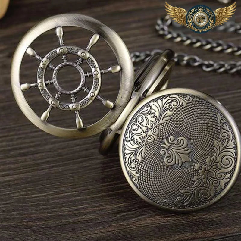 L'Amiral - Montre Gousset Double Chasseur Mécanique Bronze - Vue 8 - Gousset-heritage