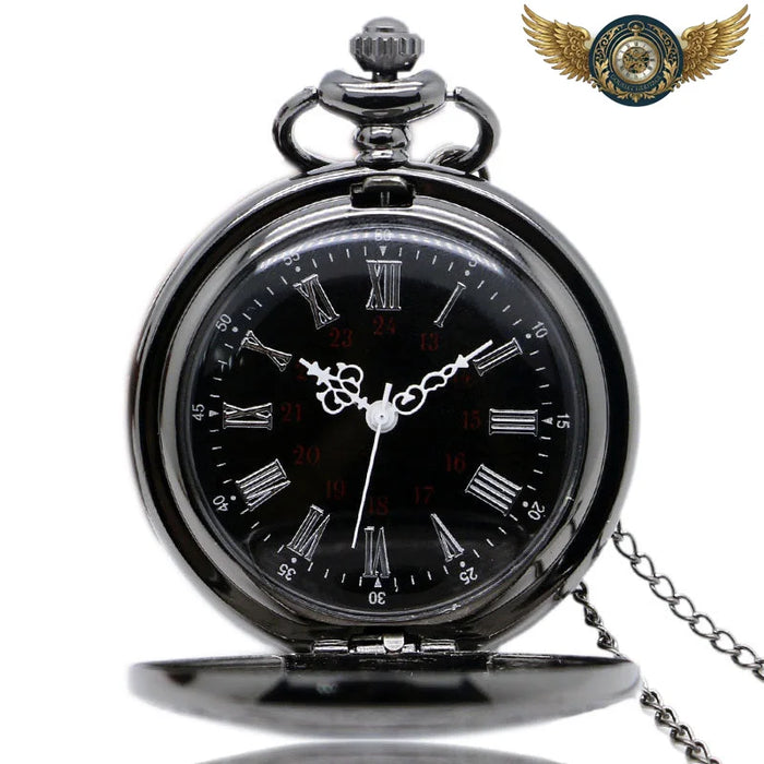 L'Anthracite - Montre Gousset Steampunk Demi-Chasseur Quartz - Vue 1 - Gousset-heritage