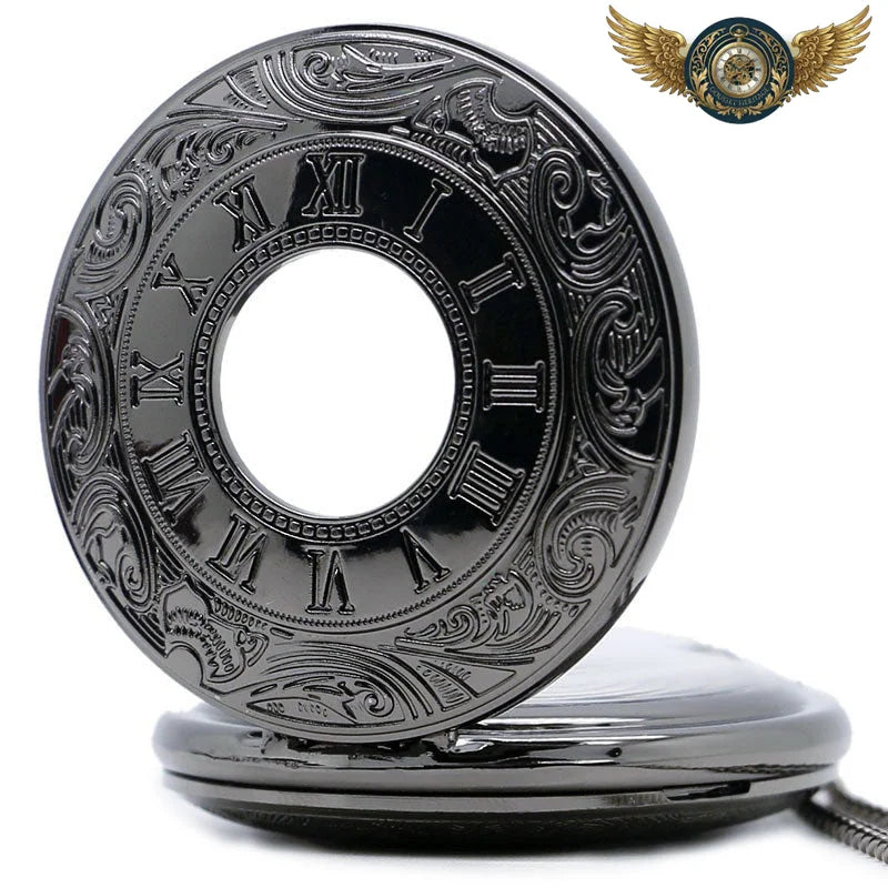 L'Anthracite - Montre Gousset Steampunk Demi-Chasseur Quartz - Vue 5 - Gousset-heritage