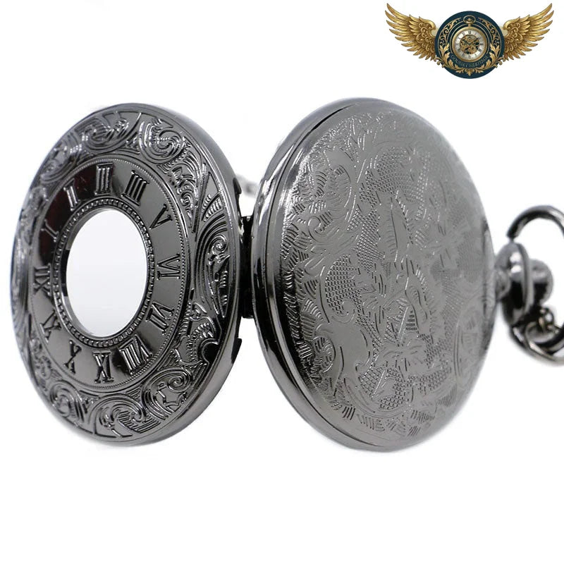 L'Anthracite - Montre Gousset Steampunk Demi-Chasseur Quartz - Vue 6 - Gousset-heritage