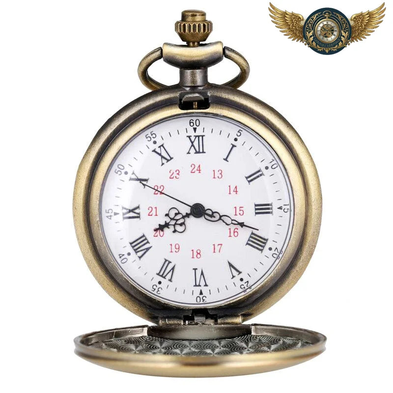 L'Antique - Montre de Poche Full Hunter Bronze Patiné Quartz