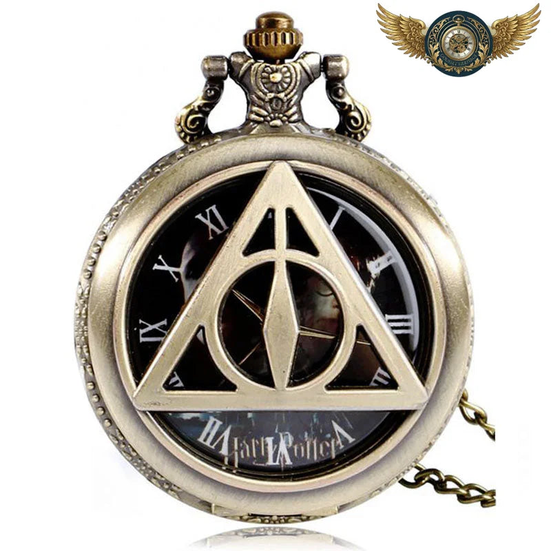 L'Antique | Montre de Poche Bronze Demi-Chasseur & Collier Sautoir - Vue 3 - Gousset-heritage