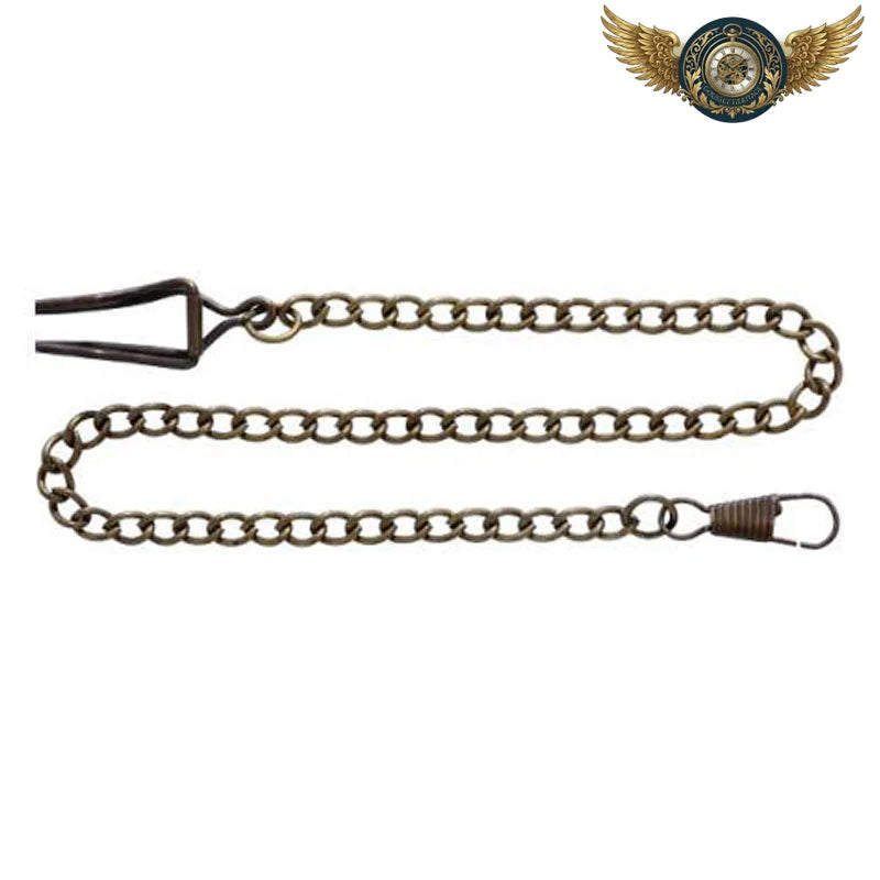 L'Antique | Montre de Poche Bronze Demi-Chasseur & Collier Sautoir - Vue 4 - Gousset-heritage