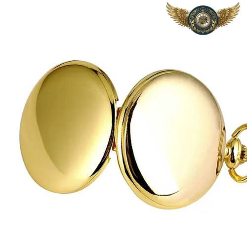 L'Apparat - Montre de Poche Chasseur Dorée Quartz Précision - Vue 3 - Gousset-heritage