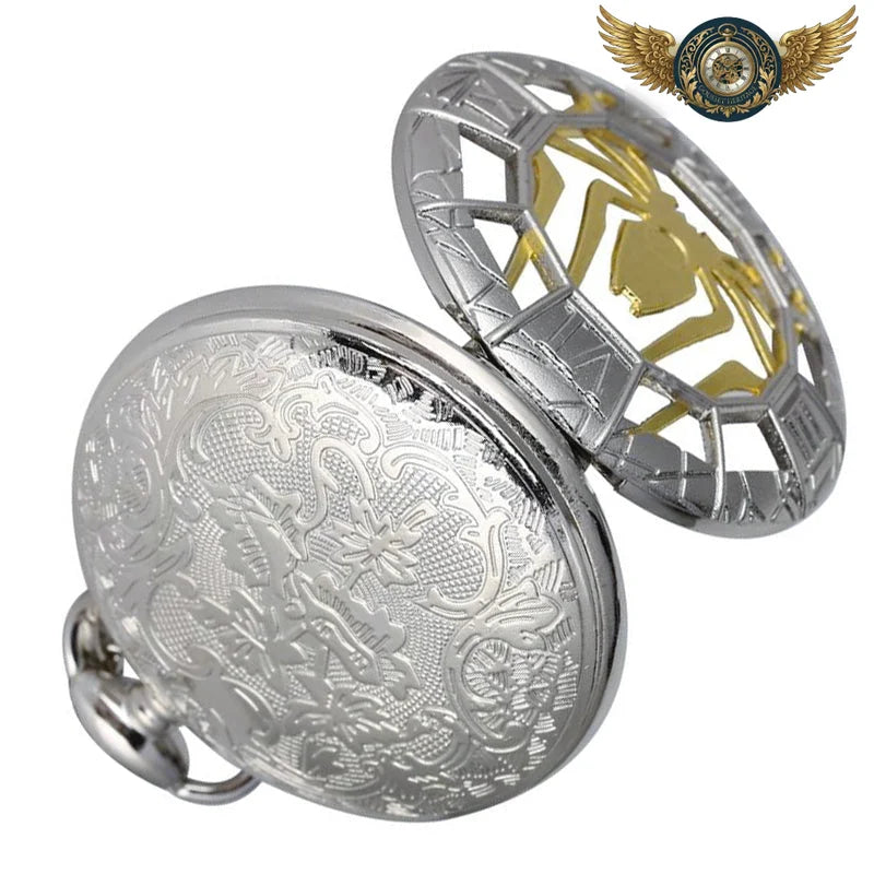 L'Arachnéen - Montre Gousset Steampunk Demi-Chasseur à Quartz - Vue 4 - Gousset-heritage