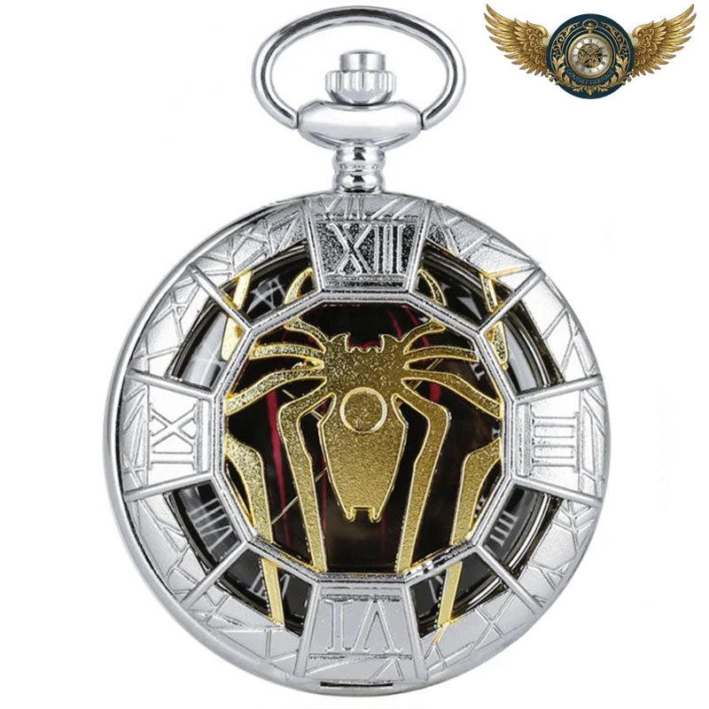 L'Araignée d'Or - Montre Gousset Quartz Chasseur Ajouré - Vue 2 - Gousset-heritage