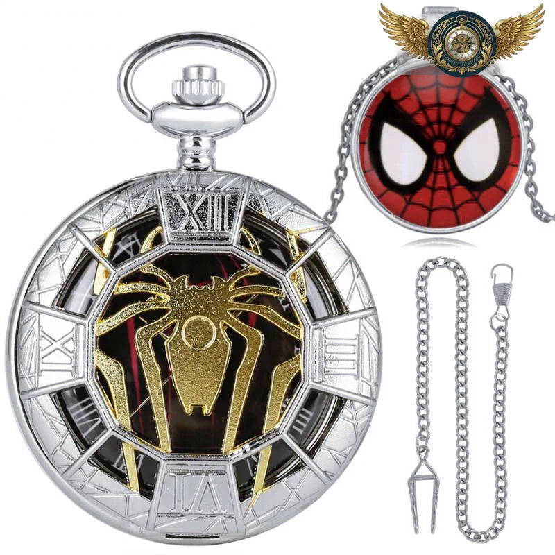 L'Araignée d'Or - Montre Gousset Quartz Chasseur Ajouré - Vue 3 - Gousset-heritage