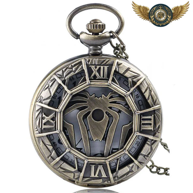 L'Araignée de Bronze - Montre Gousset Steampunk Bronze Ajouré - Vue 3 - Gousset-heritage