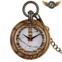 L'Arborea - Montre Gousset en Bois & Cadran Marbré Quartz - Gousset-heritage