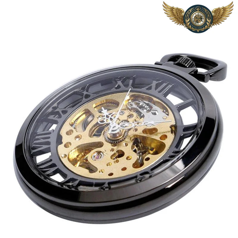 L'Arcane - Montre Gousset Squelette Mécanique Bicolore - Vue 3 - Gousset-heritage