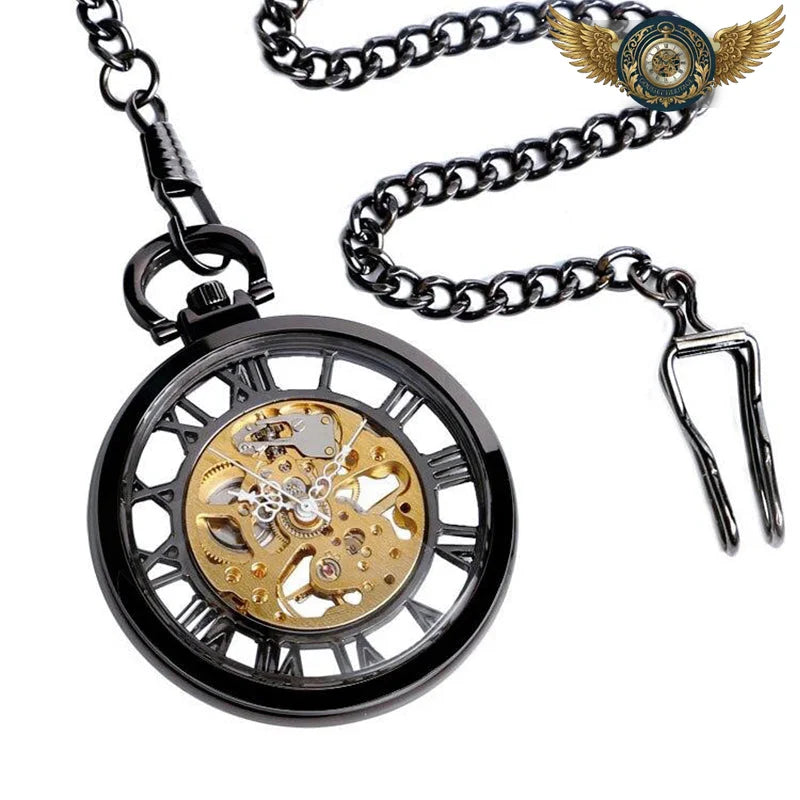 L'Arcane - Montre Gousset Squelette Mécanique Bicolore - Vue 4 - Gousset-heritage
