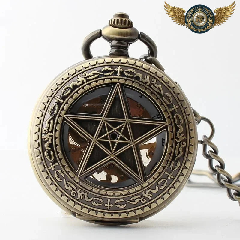 L'Arcane - Montre de Poche Mécanique Steampunk Bronze