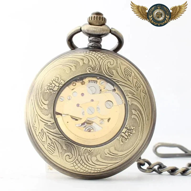 L'Arcane - Montre de Poche Mécanique Steampunk Bronze - Vue 3 - Gousset-heritage