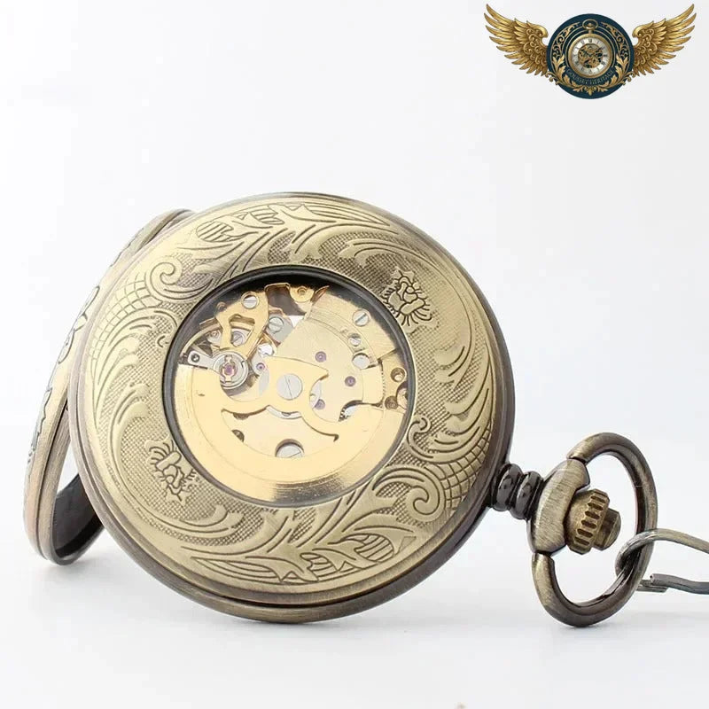 L'Arcane - Montre de Poche Mécanique Steampunk Bronze - Vue 4 - Gousset-heritage