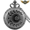 L'Arcane Nocturne - Montre Gousset Anthracite Gravée Quartz - 80cm - Gousset-heritage