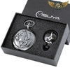 L'Arcane Nocturne - Montre Gousset Noir Gravé Quartz Unisexe - Vue 1 - Gousset-heritage