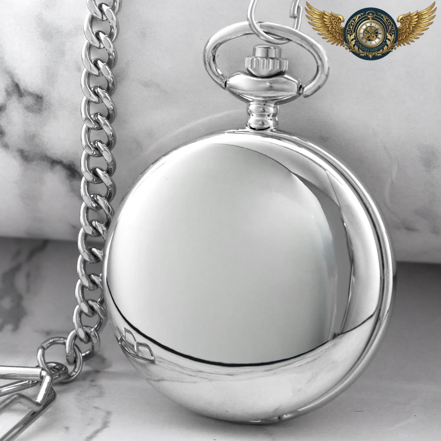 L'Archétype - Montre Gousset Chasseur Acier Poli Précision Quartz - Vue 12 - Gousset-heritage