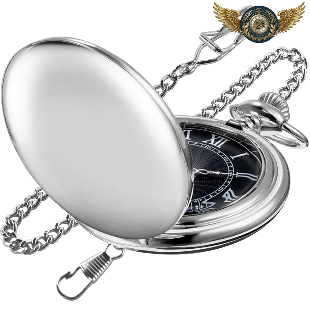 L'Archétype - Montre Gousset Chasseur Acier Poli Précision Quartz - Vue 8 - Gousset-heritage