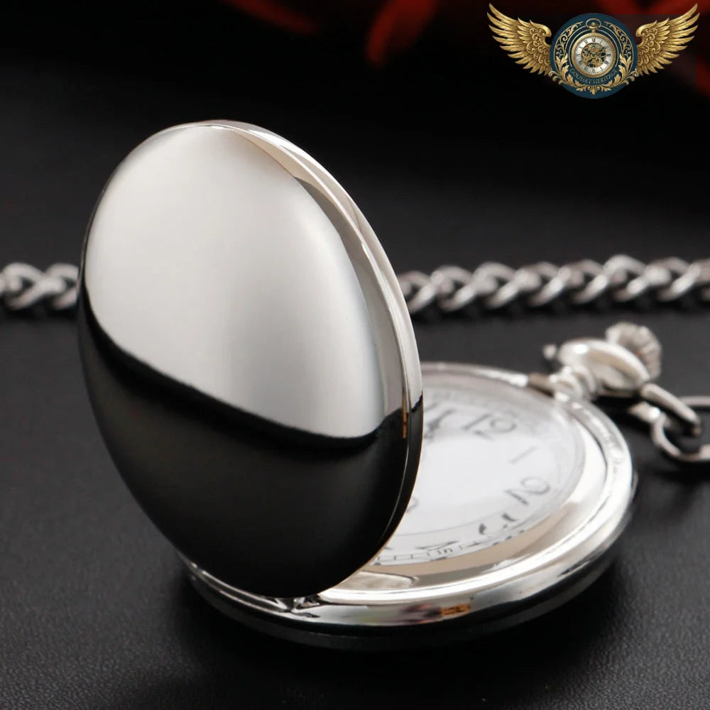 L'Archétype Classique - Montre Gousset Chasseur Acier Poli Quartz - Vue 2 - Gousset-heritage