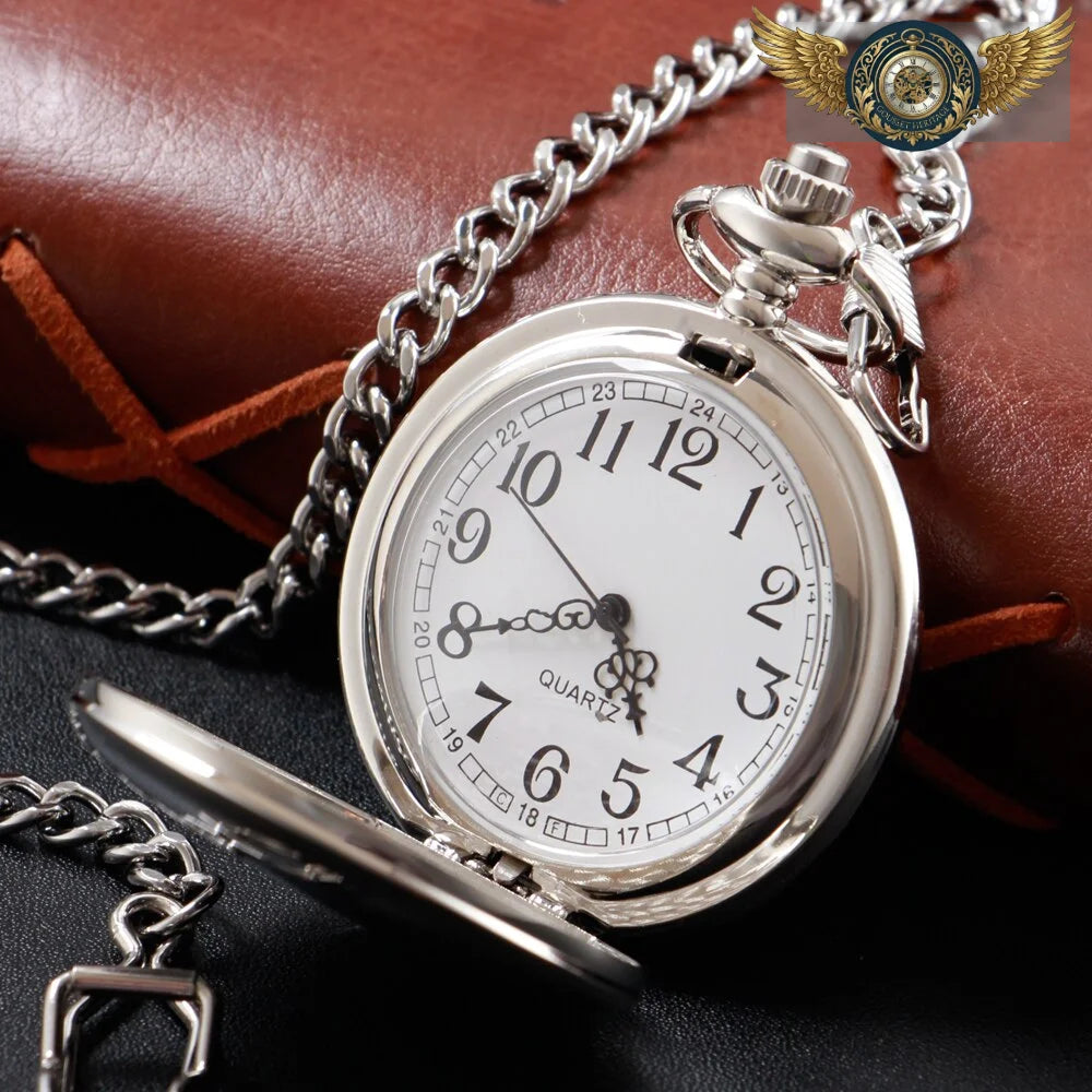 L'Archétype Classique - Montre Gousset Chasseur Acier Poli Quartz - Vue 3 - Gousset-heritage