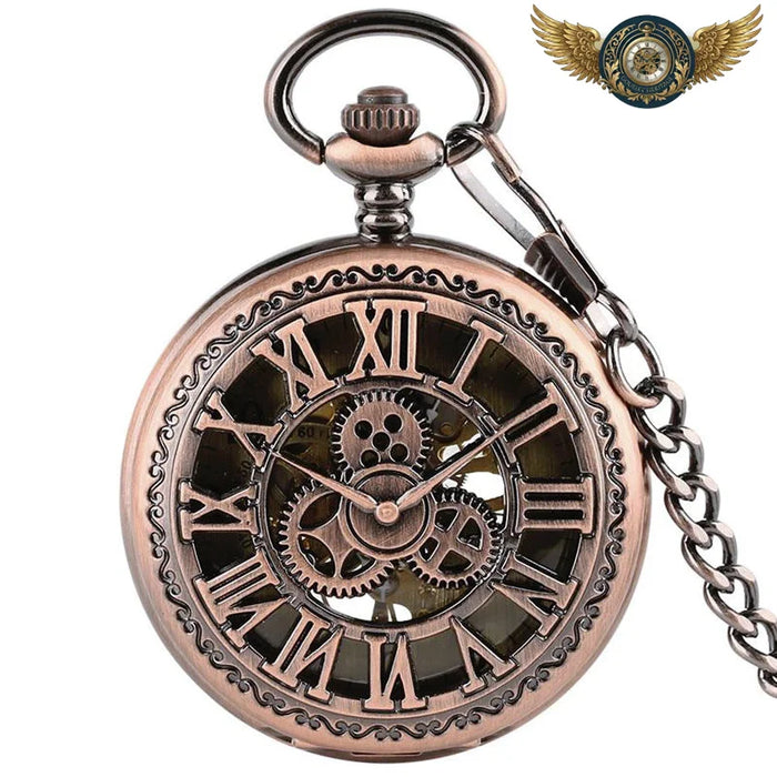 L'Archimède | Montre de Poche Squelette Mécanique Cuivrée - Vue 1 - Gousset-heritage