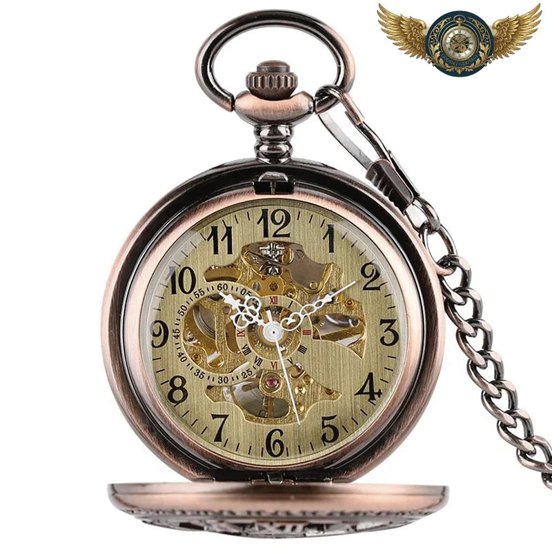 L'Archimède | Montre de Poche Squelette Mécanique Cuivrée - Vue 2 - Gousset-heritage