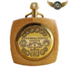 L'Architecte - Montre Gousset Mécanique Carrée en Bois Clair - Vue 2 - Gousset-heritage
