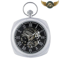 L'Architecte - Montre Gousset Mécanique Squelette 45mm - modèle Argent - Gousset-heritage