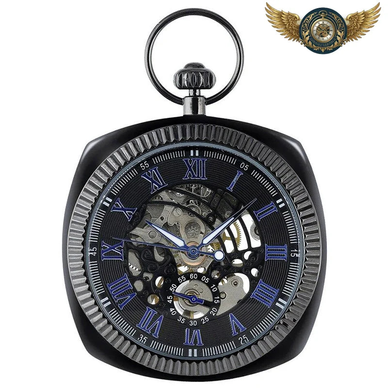 L'Architecte - Montre Gousset Mécanique Squelette 45mm - Noir - Gousset-heritage