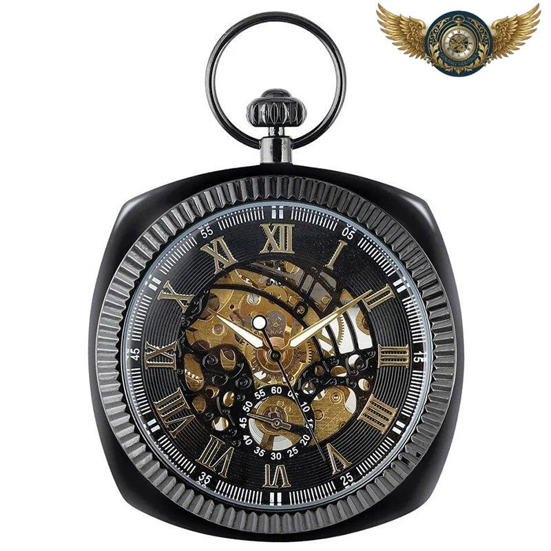 L'Architecte - Montre Gousset Mécanique Squelette 45mm - Noir 2 - Gousset-heritage