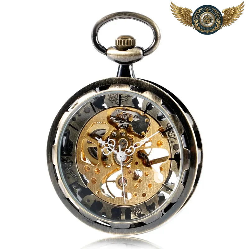 L'Architecte - Montre Gousset Squelette Bronze Patiné - Vue 3 - Gousset-heritage