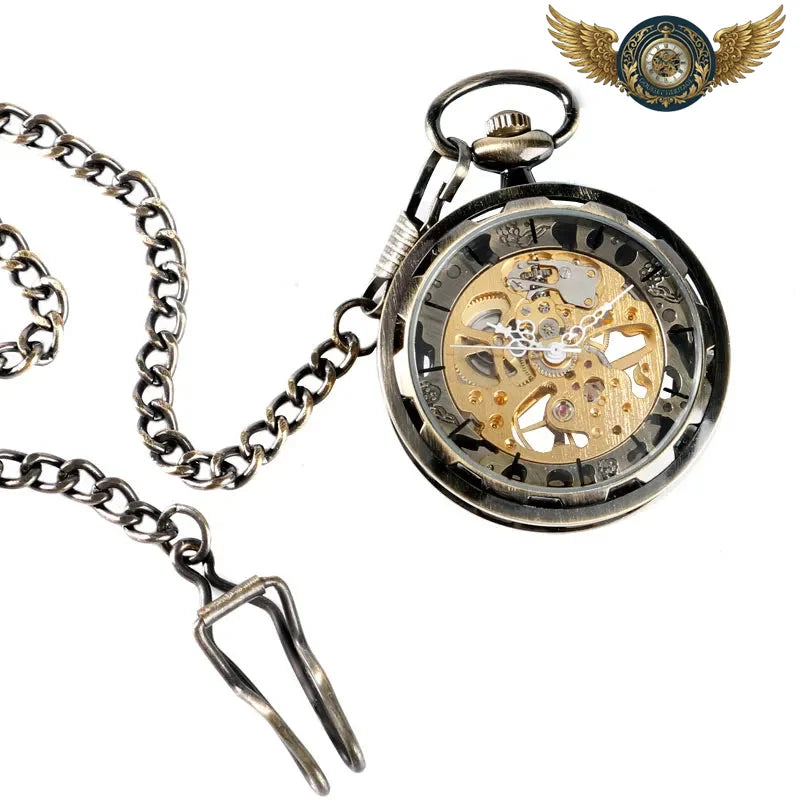 L'Architecte - Montre Gousset Squelette Bronze Patiné - Vue 4 - Gousset-heritage
