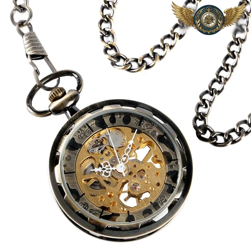 L'Architecte - Montre Gousset Squelette Bronze Patiné - Vue 5 - Gousset-heritage