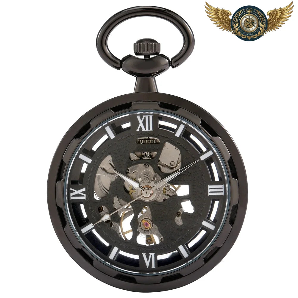 L'Architecte - Montre Gousset Squelette Mécanique Noir Gunmetal - Noir - Gousset-heritage