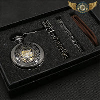 L'Architecte - Montre de Poche Mécanique Boîtier Chasseur Gravé - modèle Set B - Gousset-heritage