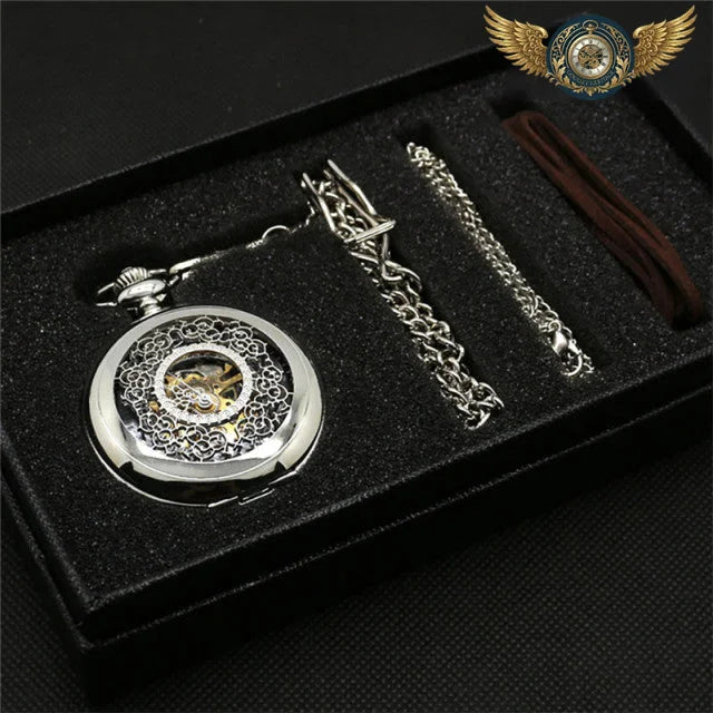 L'Architecte - Montre de Poche Mécanique Boîtier Chasseur Gravé - Set A - Gousset-heritage