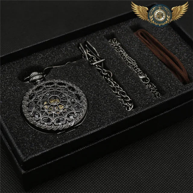 L'Architecte - Montre de Poche Mécanique Boîtier Chasseur Gravé - Set D - Gousset-heritage