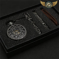 L'Architecte - Montre de Poche Mécanique Boîtier Chasseur Gravé - modèle Set D - Gousset-heritage